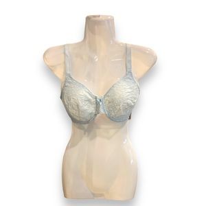Wacoal Blue Lace Unlined Underwire Bra (32DD)